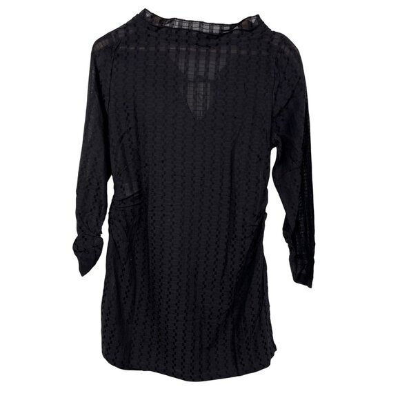 NWT Ethos Paris Fola 100% Organic Banana Fiber Ebony Tunic Top Sz Large - Picture 2 of 6